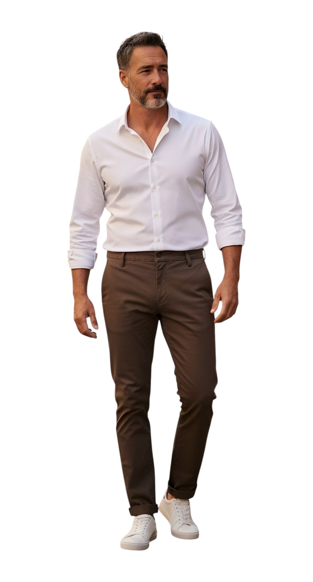Pantaloni uomo Dondup UP235 GSE043U PTD759 Gaubert Marrone 