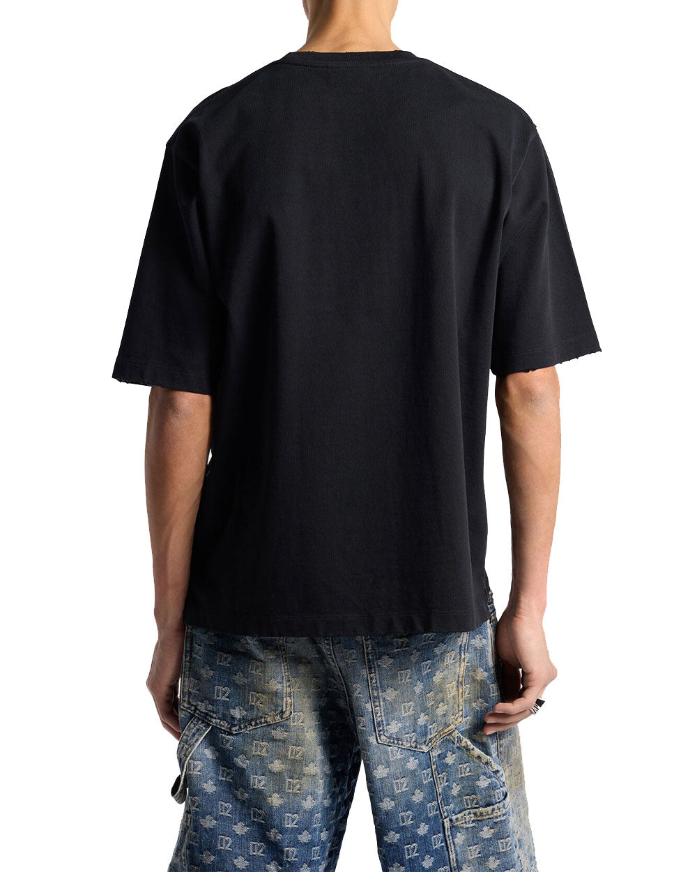 T-shirt Dsquared2 uomo S74GD1576D20106 nera monogram<BR/> 