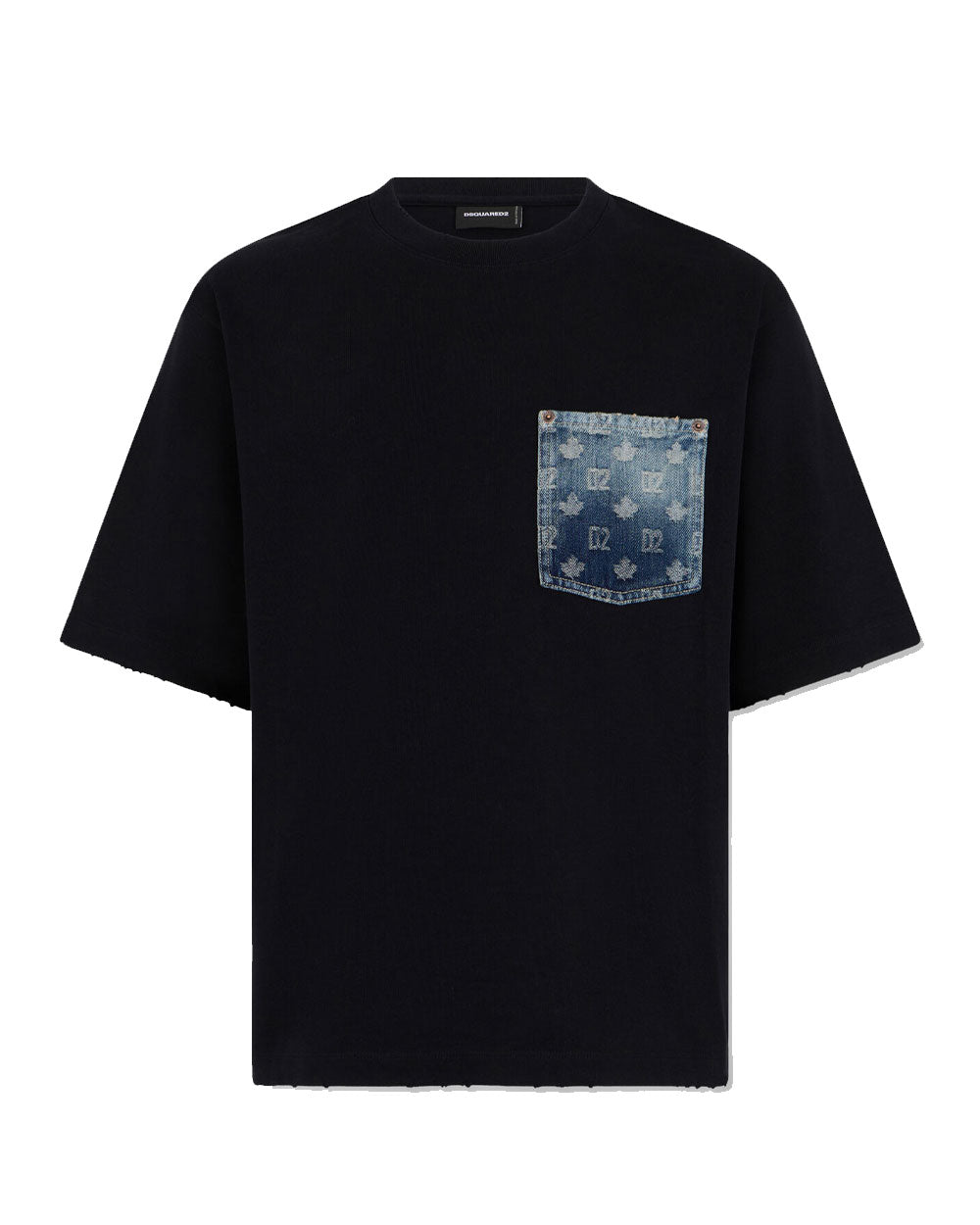 T-shirt Dsquared2 uomo S74GD1576D20106 nera monogram<BR/> 