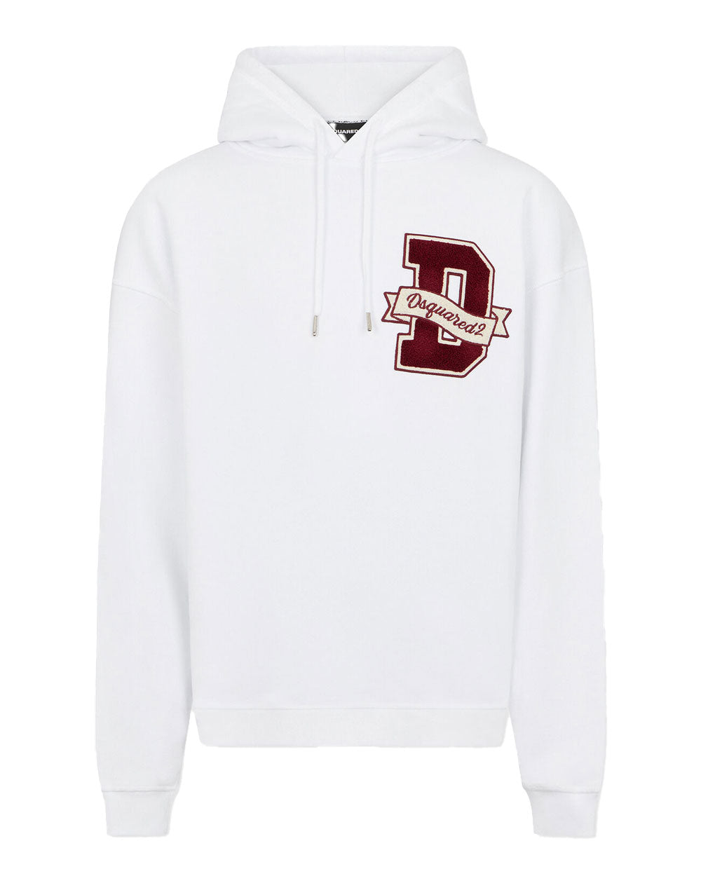 Felpa Dsquared2 uomo S74GU0978D25031 bianca<BR/><BR/> 