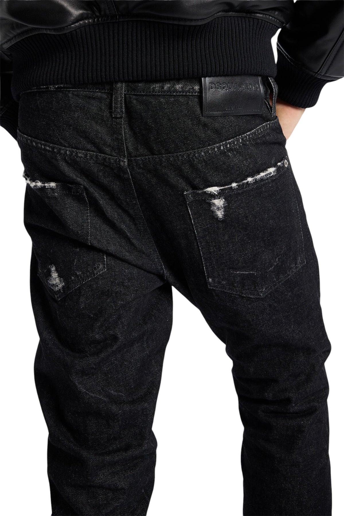 Jeans uomo Dsquared2 S74LB1943D30042900 Teddy Nero Aviator 