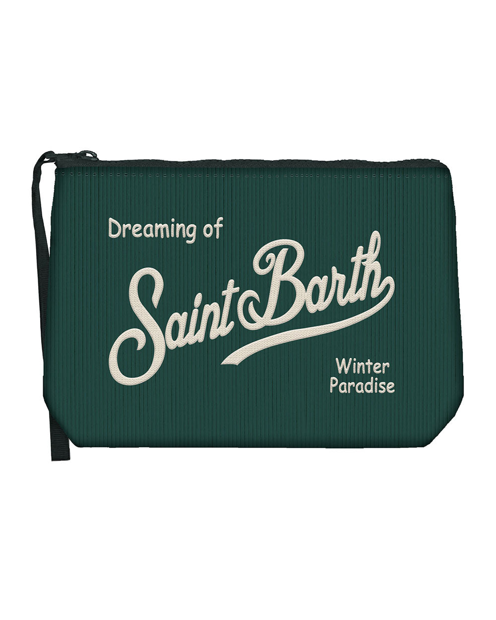 Pochette Mc2 Saint Barth donna Aline Corduroy verde 