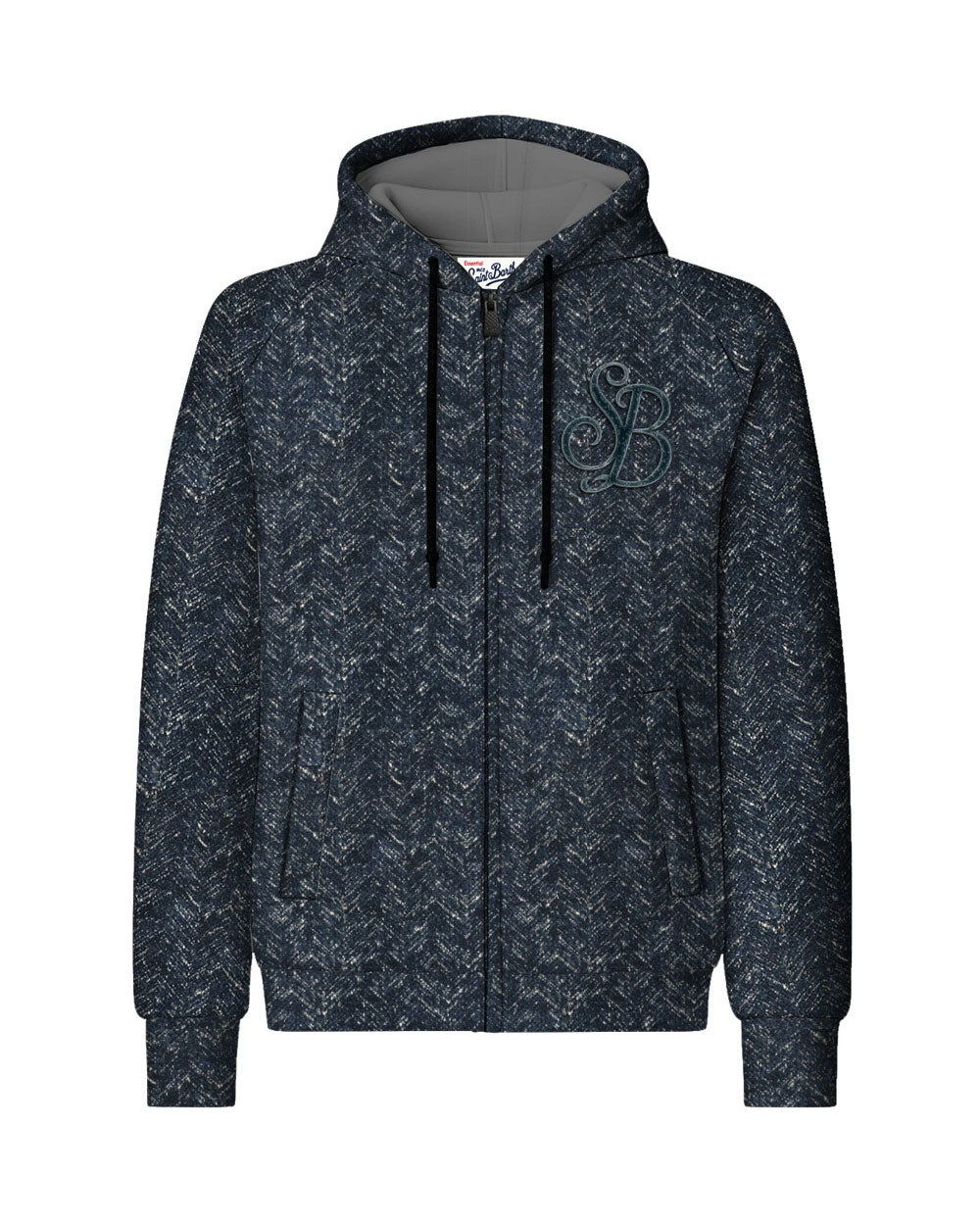 Felpa Mc2 Saint Barth uomo Carrel blu 