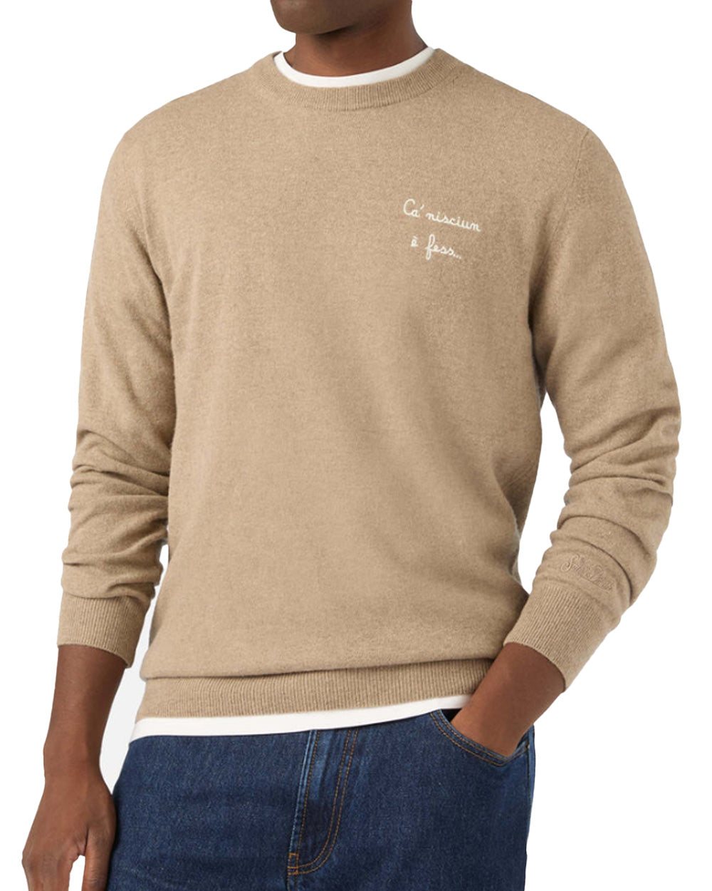 Maglione MC2 SAINT BARTH uomo HERONLIGHTEMBRY00387M Beige 