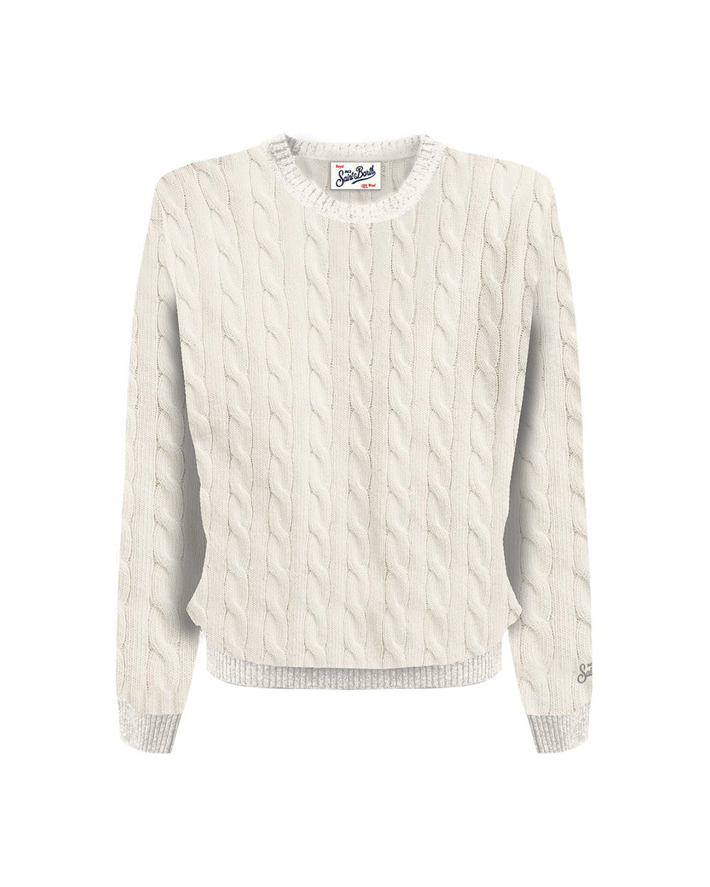 Maglione MC2 SAINT BARTH uomo REGENTBRAIDWOOL00023M Bianco 