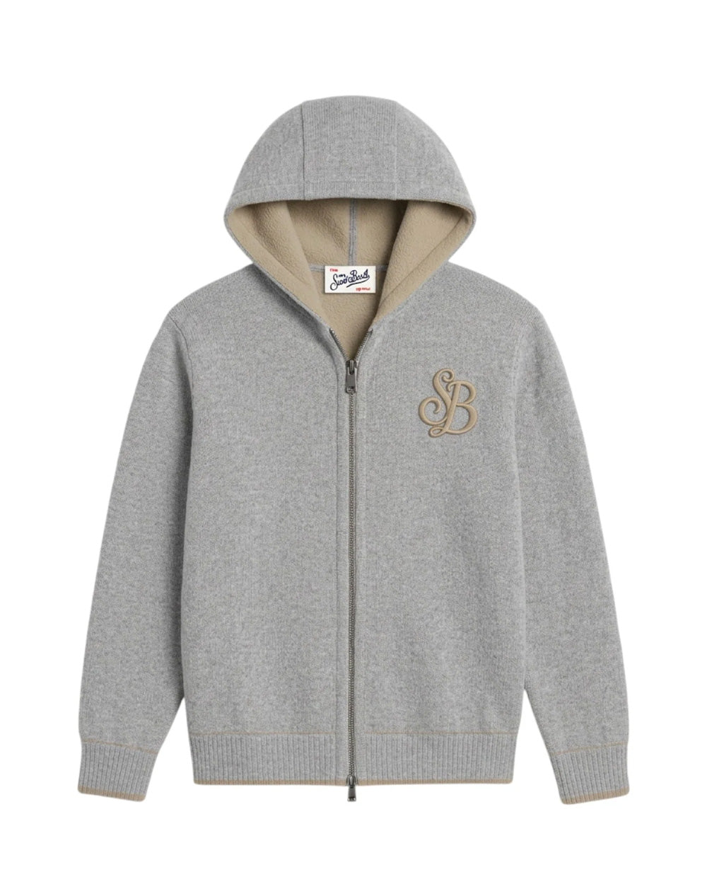 Felpa MC2 SAINT BARTH uomo RIDGEDOUBLEWOOL00287M Grigio 