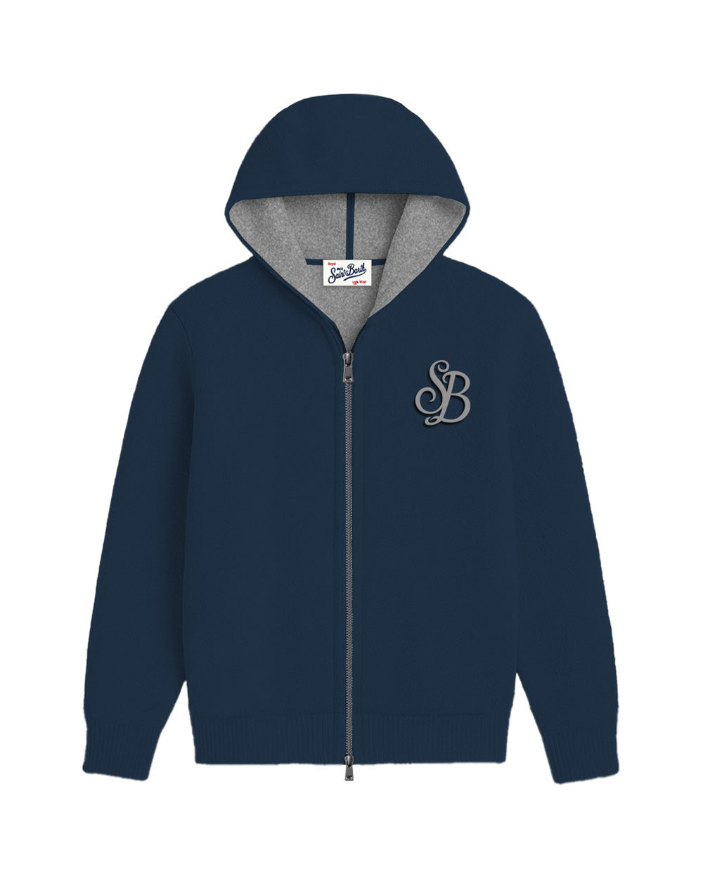 Felpa MC2 SAINT BARTH uomo RIDGEDOUBLEWOOL00513M Blu 