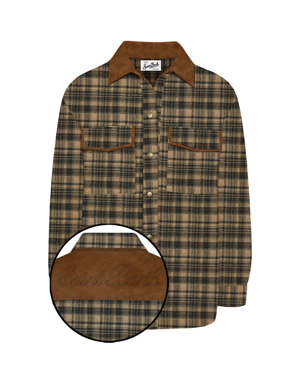 Overshirt Mc2 Saint Barth donna Barker marrone 