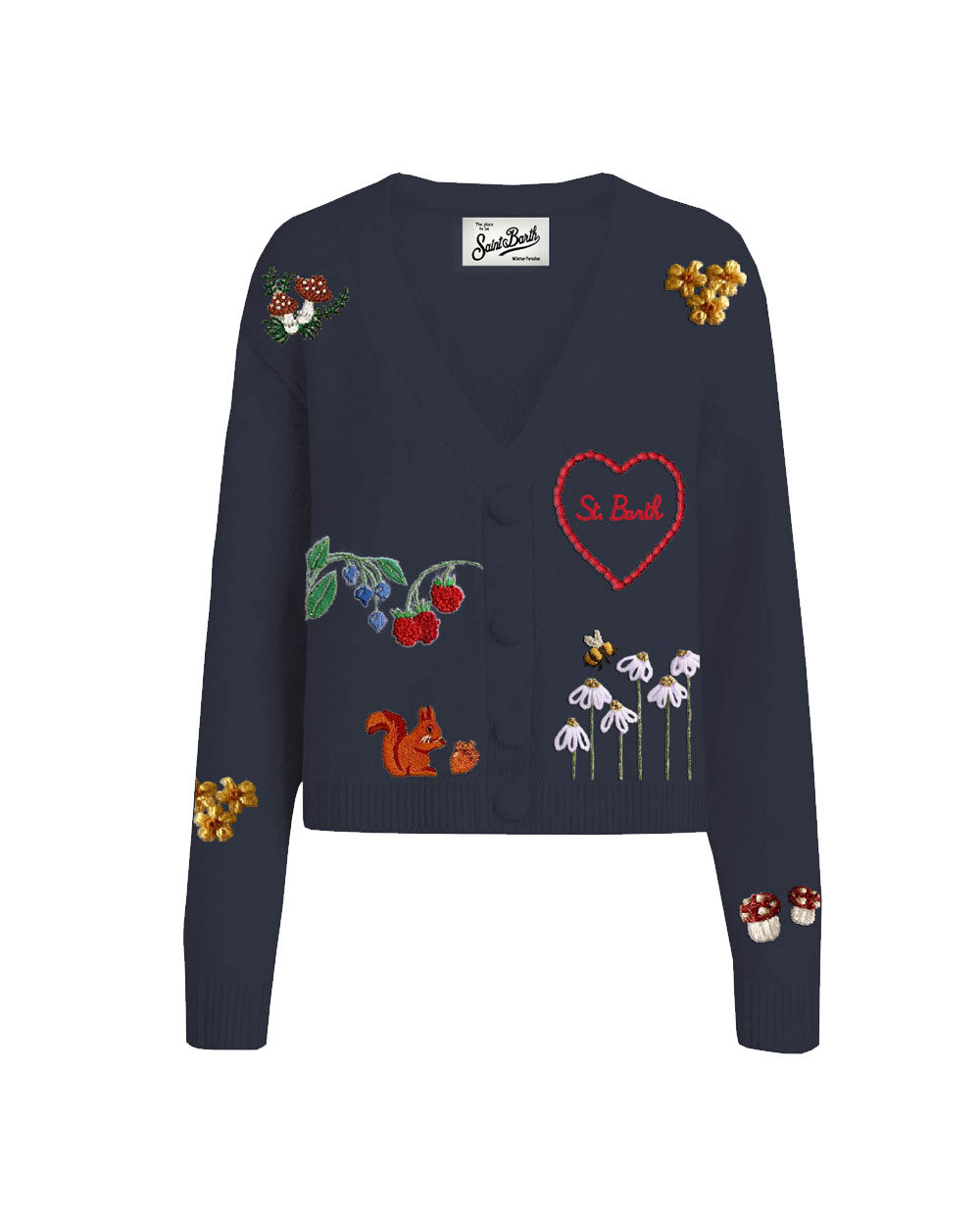 Cardigan Mc2 Saint Barth donna Dianne blu 