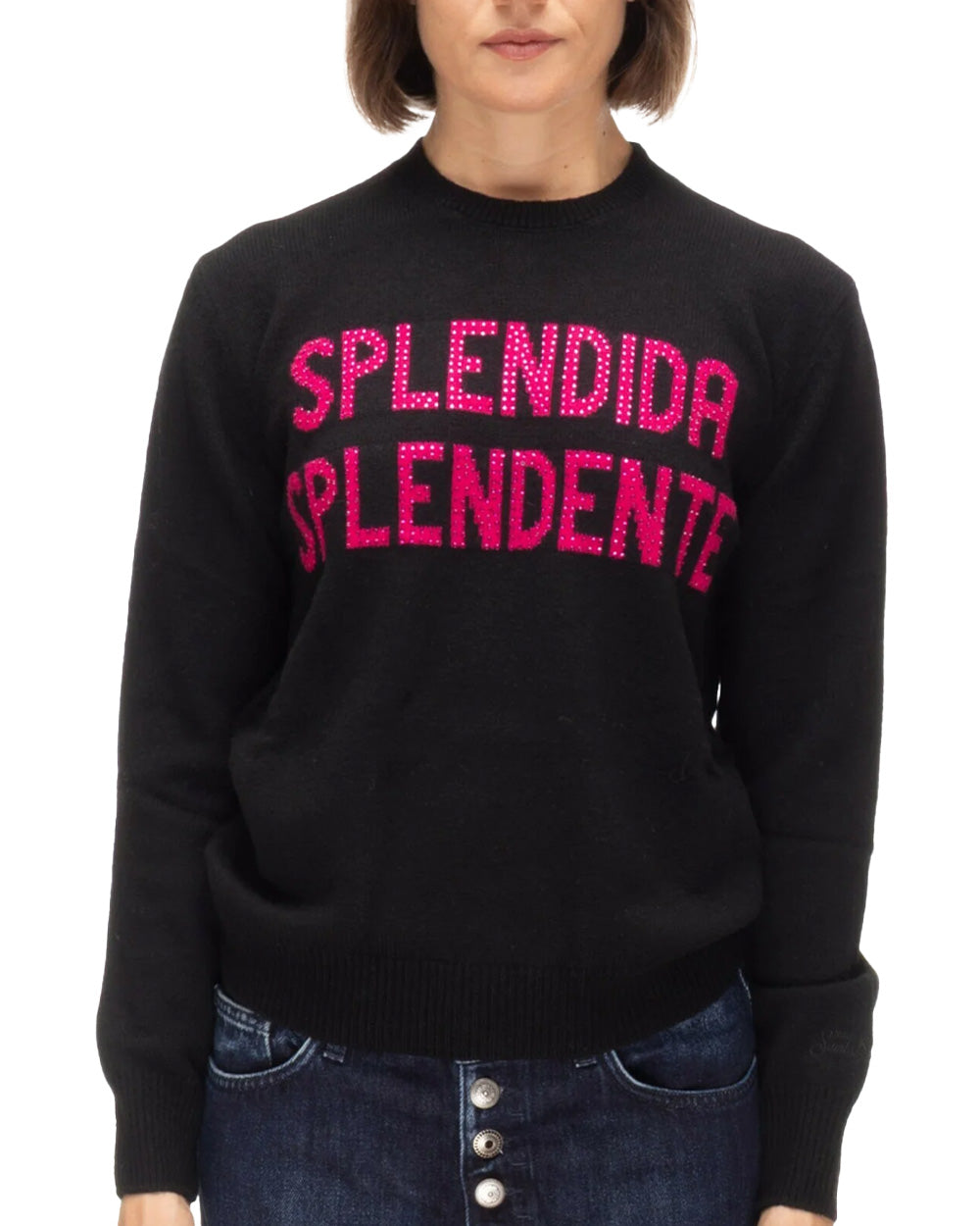 Maglione MC2 SAINT BARTH donna NEWQUEEN04346M Nero 