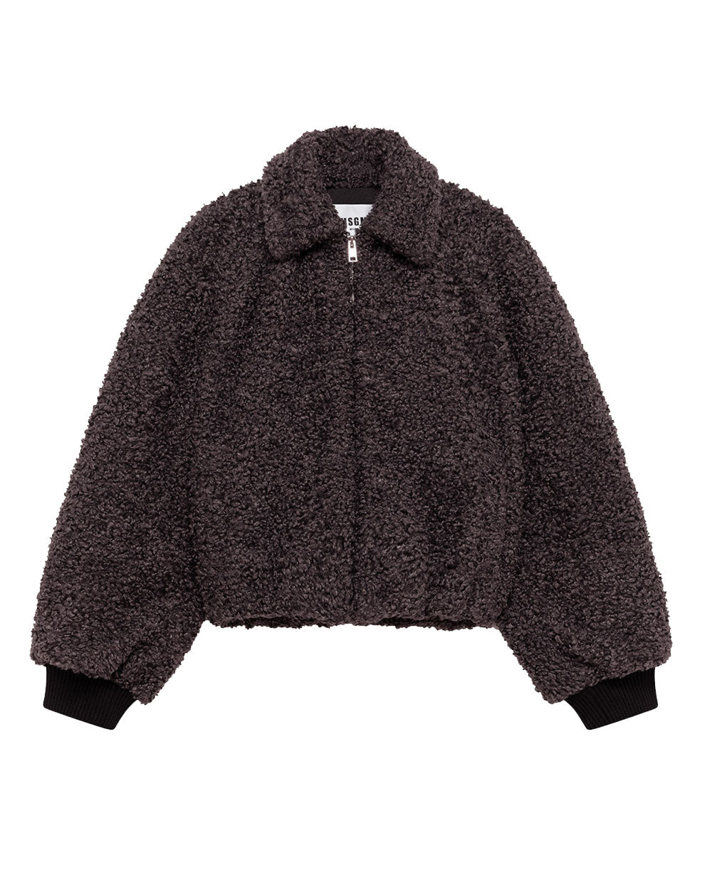 Bomber donna MSGM 4141MDH15 grigia ecoshearling<BR/> 