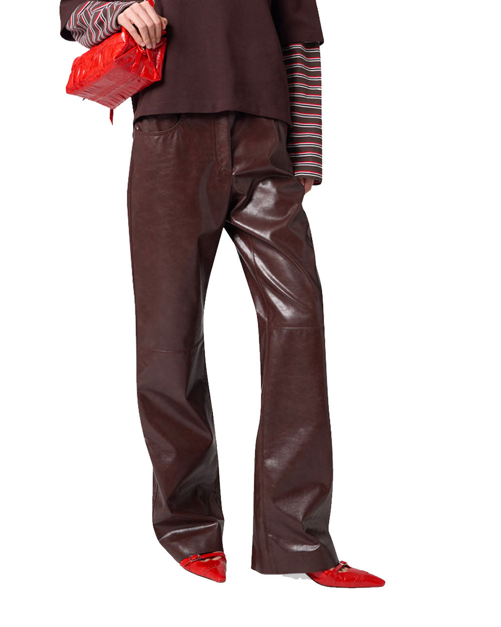 Pantalone MSGM donna 4141MDP06 marrone 