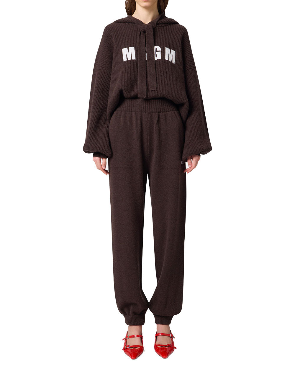 Pantalone donna MSGM 4141MDP190 marrone 