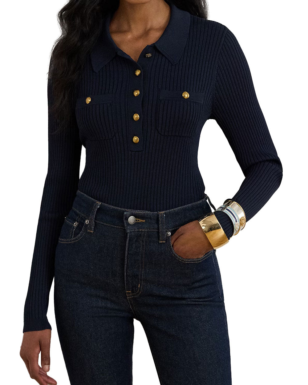 Maglia donna Polo Ralph Lauren 200P03459 blu navy 