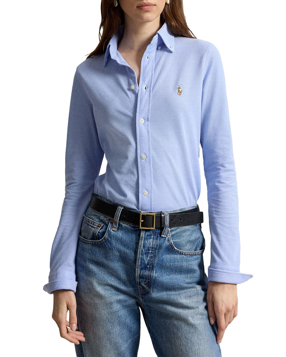 Camicia donna Polo Ralph Lauren 211664427 celeste 
