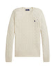 Women's Polo Ralph Lauren 211971865 cream round-neck T-shirt