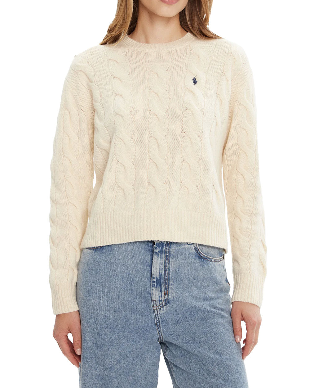 Girocollo donna Polo Ralph Lauren 211A91216 crema 