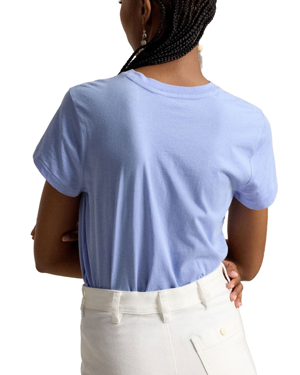 T-shirt donna Polo Ralph Lauren 211B14605 azzurro chiaro 