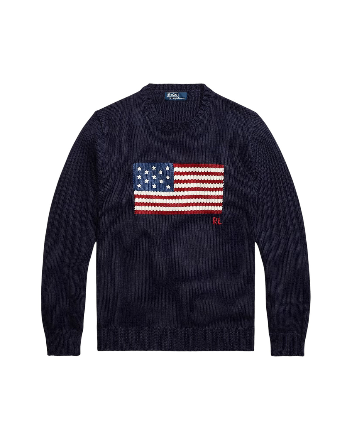 Maglia uomo Polo Ralph Lauren The Iconic Flag Jumper Blu Navy 
