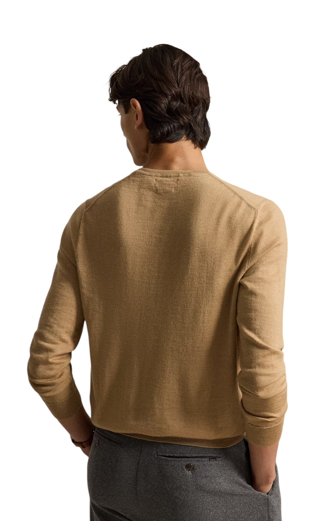 Maglia uomo Polo Ralph Lauren 710954589005 girocollo Marrone 
