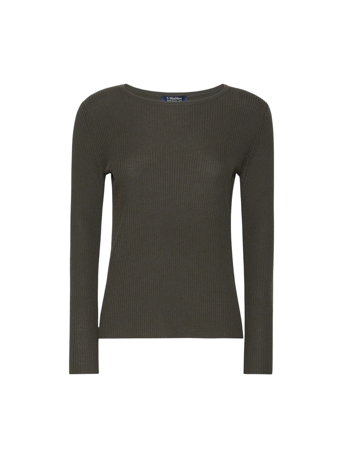 Maglia S Max Mara donna SMMDISEGNO005 grigio lana a coste 