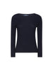 Maglia S Max Mara donna SMMDISEGNO006 blu lana a coste