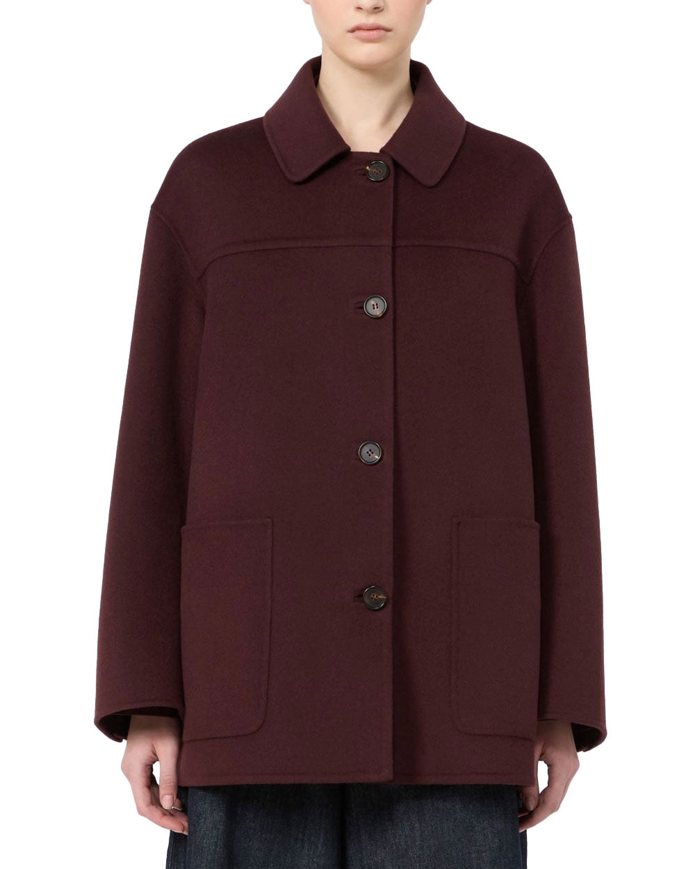 Capotto 'S Max Mara donna SMMGIUGNO bordeaux 