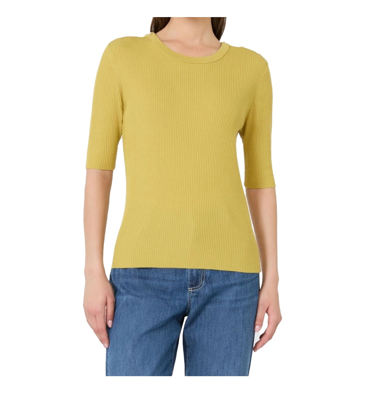 Maglia S Max Mara donna SMMRIVIERA009 gialla 