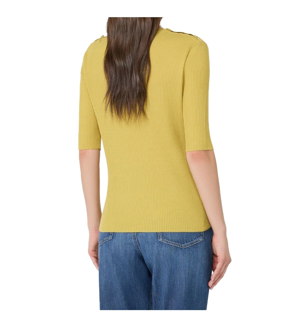 Maglia S Max Mara donna SMMRIVIERA009 gialla 