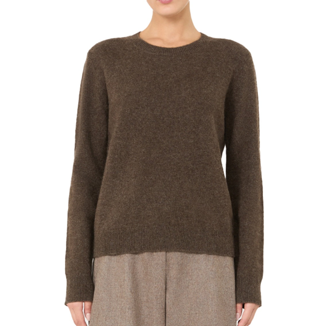 Maglia S Max Mara donna SMMVOLIERA002 marrone con toppe 