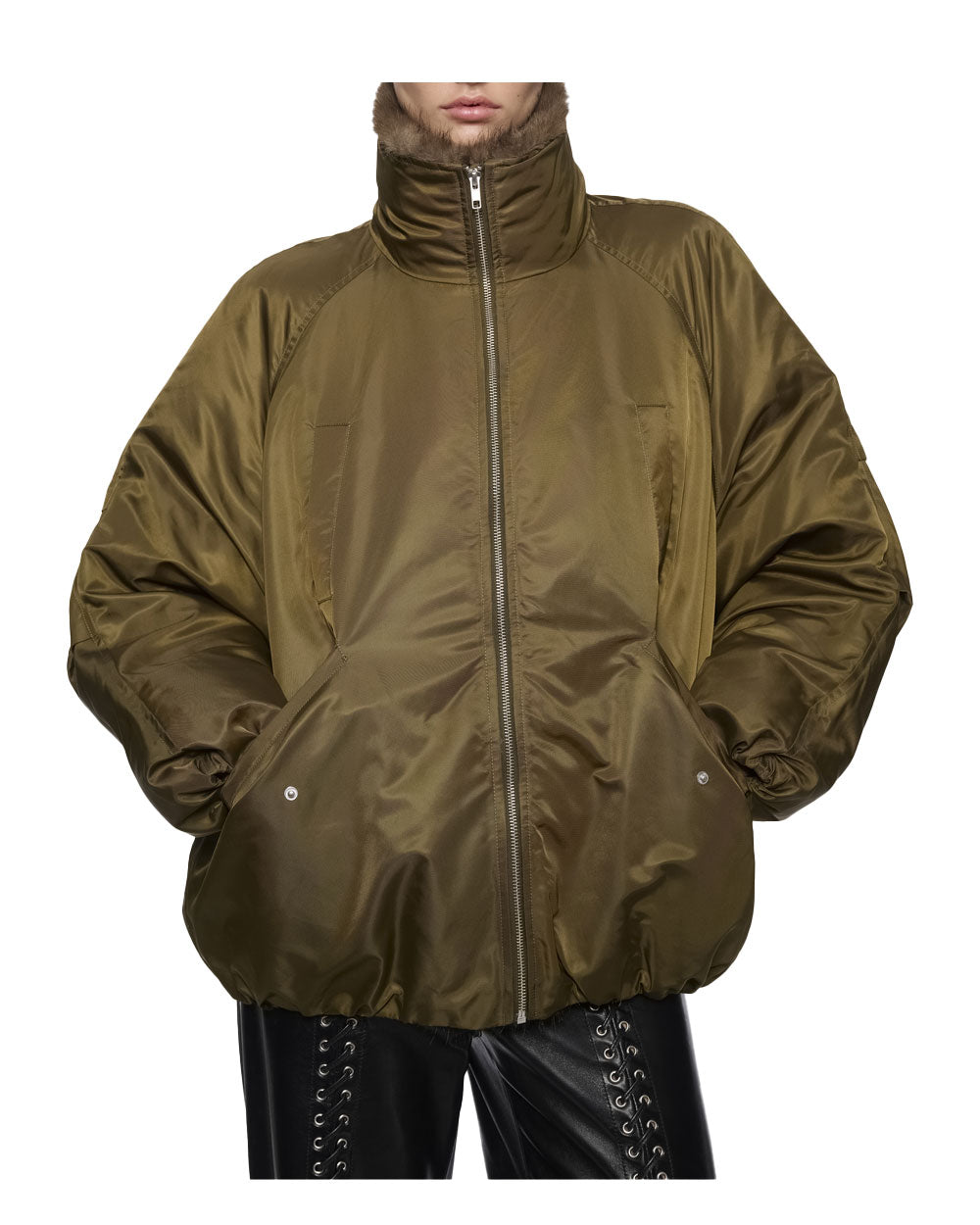 Giubbino Stand studio donna 66758-8032 Thilda verde militare<BR/><BR/> 