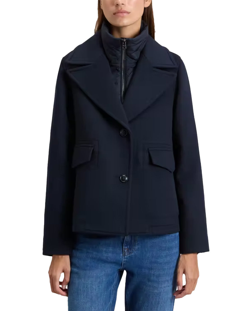 Giubbino donna WOOLRICH DONNA CFWWOU2218FRUT5455 Melton blue<BR/> 