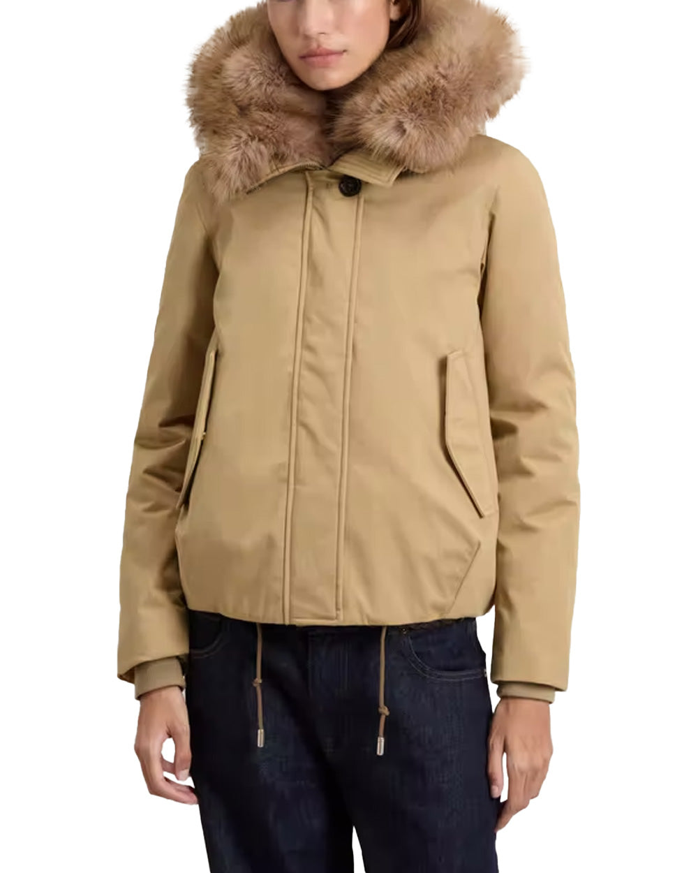 Giubbino donna WOOLRICH DONNA CFWWOU2237FRUT1974 Gold Khaki<BR/> 