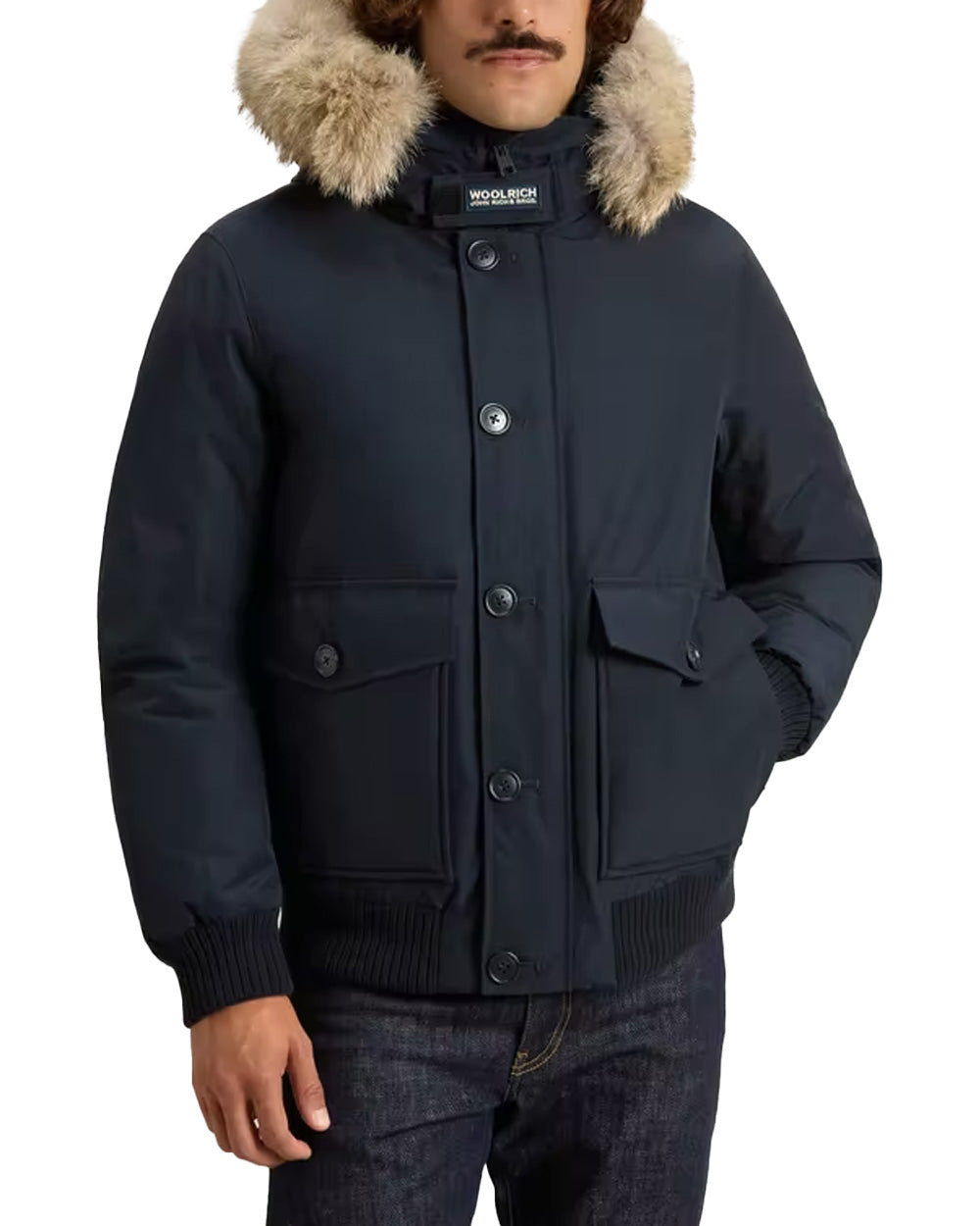 Giubbino WOOLRICH uomo CFWOOU2238MRUT0001 Melton blue 